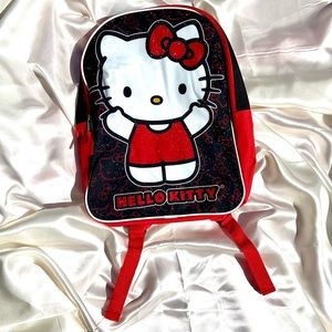 Black red Hello kitty school backpack